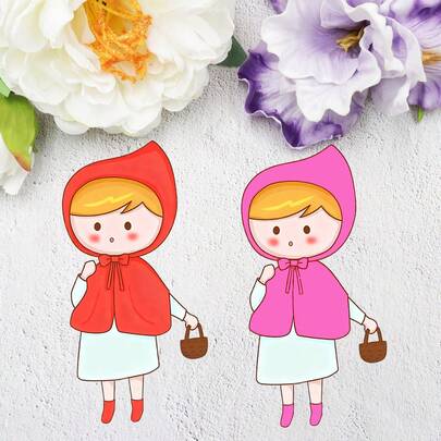 1 Pc Little Girl In A Cape Card Scrapbook Cutting Die, Little Girl Shopping Flower Embossing Die, Suitable For Holiday Decoration Scrapbook Paper Craft Cutting Die, DIY Handmade Card Making, Elegant Scrapbook, Wedding, Birthday, Valentine's Day Cards - Christmas Cards - Halloween Cards, Suitable For DIY Scrapbook, Invitations, Gifts