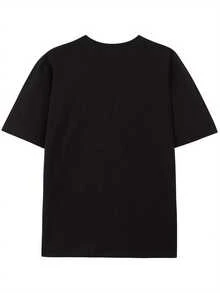 Camiseta de Pesca Divertida para Hombre 100% Algodón Casual Cuello Redondo Manga Corta con Impresión "Una Caña de Pescar es como Papas Fritas", Regalo Humorístico para Pescadores y Entusiastas del Aire Libre - Negro - Ver 3