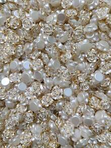Bead Spacers 100/200 Pcs Shell, Star, Teardrop, Flower And Other Shapes Pearly Jewelry Crafts - 金花 - 約 12.5 毫米 - 查看 1