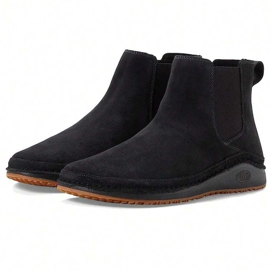 Chaco Paonia JCH109576 Boots Women's US 7 Black Suede Round Toe Chelsea RHS6402 - 黑色 - 查看 1