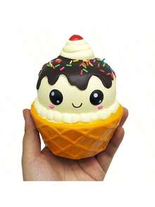 1PC Squishies Cake Snacks Slow Rising Squishes Toy For Kids Soft Cooky Sandwich Scented Stress Relief Realistic Food Cute Squeeze Squeeze Toy - Multicolor - View 9