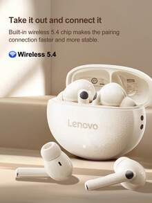 Lenovo True Wireless Headset, Upgraded To Wireless 5.4, Compact And Portable, Lightweight Design, High-Definition Sound Quality, 24-Hour Long-Lasting Battery Life, Light And Luxurious Leather Appearance, Long-Term Wearing Without Pain, Compatible With Mobile Phone/Laptop /PC Device Connection, Running And Sports Available. - Multicolor - View 12