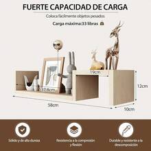 Garage Integrated Storage Racks2 Piezas Repisas FlotantesEstantes Flotantes de Pared Que Se Pueden Ensamblar Libremente Repisas Flotantes de Pared Adecuado para Dormitorio Sala de Estar Estudio Cocina baño etc. - Nogal - Ver 2