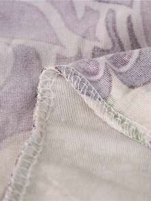 Printed Sofa Bed Cover With Skirt Edge - Creative Design, Modern Style, Non Slip, Washable - A Fashionable Must-Have In The Living Room - Purple - View 8