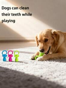 Pet Pacifier Dog Toy Interactive Pacifier Pet Dog Cat Puppy Elastic Grinding Toy Teeth Cleaning Toy - Multicolor - View 2