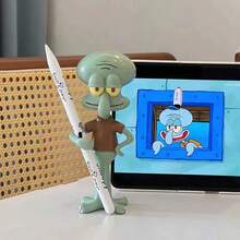 SpongeBob SquarePants 1pc Cute Spongebob Themed Octopus Shaped Desktop Decor, Pen Holder, Toothbrush Holder, Ideal For Office Desk, Bookshelf, Window Sill, Creative Desktop Accessory, Holiday, Birthday Party, Gift For Friends And Family - Multicolor - View 9