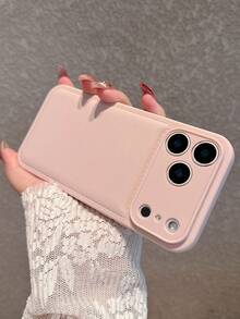 Minimalist Pink Phone Case Compatible With IPhone 17 Pro Max/17 Pro/17 Air/17/16/16 Pro Max/16 Plus/16 Pro/16E/15/15 Pro Max/15 Pro/15 Plus/11/12/13/14 Pro Max/12 Pro/12 Pro Max/13 Pro/13 Pro Max/14 Pro/14 Pro Max, Thick And Shockproof Full Coverage - Pink - Full Coverage - View 6