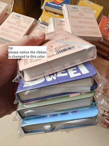 A7 Size Retro Hard Cover Pocket Notebook, 96 Pages Gridded, With Ribbon, Diary/Memo Pad, Office & School Supplies, Back To School, Unique Gift, Inspirational Choice - one-size - View 6