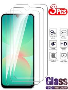 Tempered Glass Screen Protector 3pcs 9H High-Definition Smooth Oil Groove Tempered Glass Screen Protector Anti-Explosion Anti-Scratch Compatible With Samsung Galaxy S25 S24 Ultra A56 A36 Poco M6 X6 Note 13 14 Pro 14C 15C Spring Gift - Clear - View 111