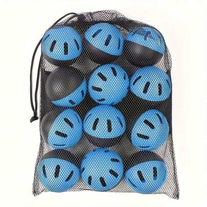 6/12pcs Soft Practice Baseballs - Lightweight Durable EVA Hollow Balls, Suitable For Indoor/Outdoor Training, 2.91 Inches Diameter