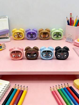 1 pieza Nuevo diseño de cabeza de animal 2026 Sacapuntas profesional de doble orificio, sacapuntas manual, sacapuntas profesional para lápices de cejas, portátil para viajes, escuela y oficina, múltiples patrones disponibles, adecuado como suministros de oficina, suministros escolares, materiales de aprendizaje, premios, regalos, artículos esenciales para volver a la escuela