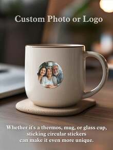 1 Set Customizable Stickers With Images, Photos, Text Or Logo, Suitable For Custom Business Stickers, Photo Stickers, Personalized Stickers, Business Logo Stickers, Laptop Stickers, Colorful Stickers, Christmas Gifts, Also Ideal Gifts For Valentine's Day, Mother's Day, Father's Day, Christmas, Birthday Or Anniversary, Great For Wedding Gifts, Couple Gifts, Gifts For Him Or Her - Style 8 - View 7