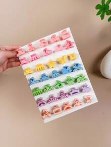 5/10/20/30/40/50 piezas Surtido de pinzas de pelo coloridas y lindas para niñas, adecuadas para uso diario, fiestas de cumpleaños, viajes, festivales o como un hermoso regalo para niñas y mejores amigas - Multicolor - Ver 4