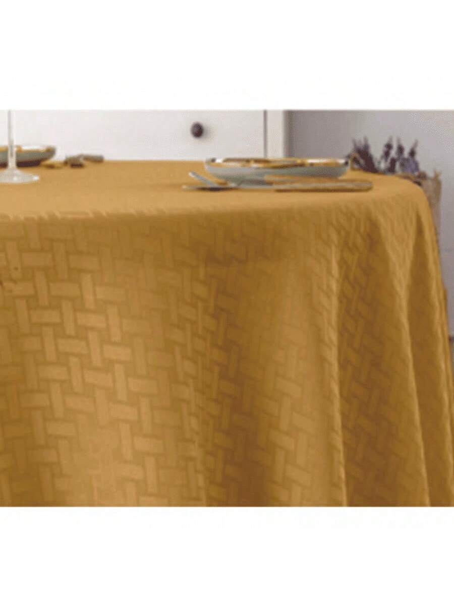 mantel circular color naranja de alta durabilidad de 180cm*180cm