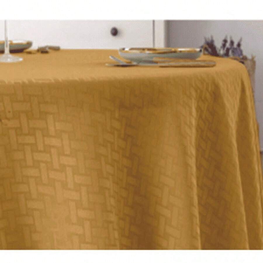 mantel circular color naranja de alta durabilidad de 180cm*180cm - 1PC - Ver 1