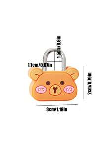 Cute Cartoon Animal Padlock With Keys - 4 Styles Available, Portable Travel Luggage Lock, Suitable For Luggage, Backpacks, Gym Bags And Lockers, Durable Metal Construction, Ideal For Travelers, Commuters And Outdoor Enthusiasts, Fashionable Luggage Protection, Also Suitable For School Gym Lockers, Sports Lockers, Fences, Tool Boxes, Doors, Boxes, Storage Bins, Etc., Ideal Gift For Christmas And Easter - Multicolor - View 10