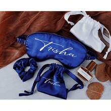 3pcs Personalized Silk Eye Mask Set, Bridesmaid Gift Set, Silk Eye Mask, Eye Mask, Bridesmaid Gift Bag, Bridesmaid Invitation Card - Multicolor - View 5