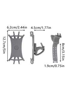 1PC Bicycle Silicone Phone Holder 360 Degree Rotatable For Mountain Bike Phone Holders Mountain Bike Accessories Cycling Accessories - Black - View 9