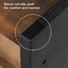 Step Stool For Kids, Two Step Toddler's Stool, Wooden Step Stool With Non-Slip Pads, Easy To Move, For Sink, Kitchen, Bathroom, Bedroom, Rustic Brown And Black - 棕色 - 查看 5