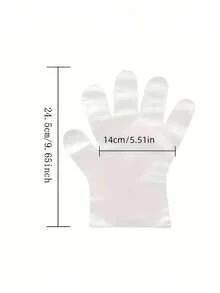 20/100片装一次性腿套，透明塑料足套，保湿、防裂、防冻伤，防水腿套，足部和腿部护理，美容院专用73厘米腿部保湿足套，手部护理工具，足部和腿部护理工具 - 白色 - 查看 10