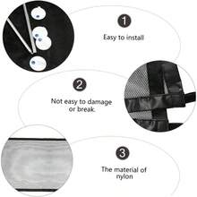 Puerta de  para Bebs y Mascotas Protectora Retrctil Malla Resistente y Plegable para Aislamiento y  Puertas y Escaleras para Perros y Pequeos - Negro - Ver 9