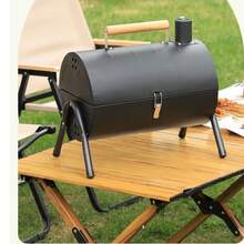 便携式双面木炭烧烤炉 - 户外烧烤炉，适合露营，是万圣节、圣诞节和节日庆祝活动的理想之选 - 无需用电，是派对和活动的理想选择 - 彩色 - 查看 2