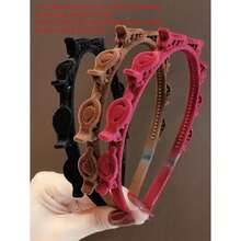 3/2/1pc Flocked Braided Hair Clips/Set, 3 Colors, Perfect For Styling Side Bangs And Broken Hair, Hairpin And Headband Combo,Hairband,Hair Hoop,Gifts,Travel,Gifts For Women,Hair Stuff,Stocking Stuffers - 彩色 - 查看 8