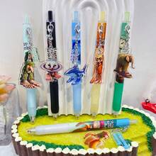 6 bolígrafos con colgante de animales de Shanhaijing; Llavero de Shanhaijing; Recambio de 0.5mm; Variedad de bolígrafos neutros de escritura suave, adecuados para diario, dibujo, garabatos, estudiante, escuela, notas, escritura, uso de oficina; Regalo de Navidad/Útiles escolares/Regalo del Día de San Valentín - Multicolor - Ver 7
