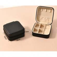 Mini Portable Jewelry Box - PU Zipper Closure Travel Storage Box, With Soft, Compact Rectangular Box, Suitable For Necklaces, Earrings, Rings - Elegant Desktop Storage Box, Valentine's Day Gift, Jewelry Box, Essential Travel Accessory, Women's Jewelry Storage/Organizer, Luggage Organizer Bag For Various Luggage - Multicolor - View 17