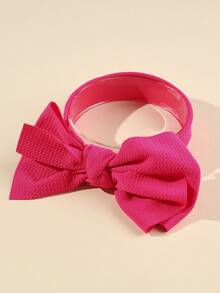 1 件婴儿头带，带柔软蝴蝶结，适合聚会和郊游 - 紅色 - 查看 7