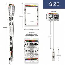 Suport pentru carduri de insignă cu desene animate amuzante, șnur durabil personalizat pentru carduri de identitate imprimate, potrivit pentru studenți, profesori, angajați, medici, asistente medicale și alte grupuri - Multicolor - Vizualizare 10