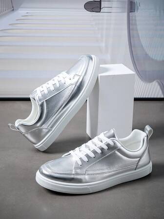Herrmode Casual Sneakers, Minimalistiska Sportskor