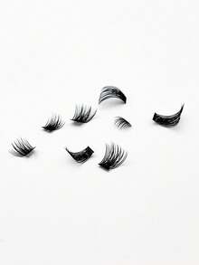 120 Clusters 10 Rows C Curl Segment Lashes Playful Thick False Eyelashes DIY Eyelashes Extensions In Stock - Black - View 3