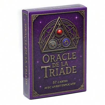 Jeu de cartes de divination Oracle of the Triad, édition Ganges, guide inclus. Art mystique pour la méditation, le développement personnel et la lecture intuitive