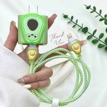 3D 牛油果手工藝術蘋果數據線保護套，適用於 iPhone 16/15/14/13 充電器，送給朋友的理想禮物 - 彩色 - 查看 2
