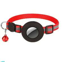 Airtag Cat Collar, Reflective Collar With GPS Device Holder And Bell, Christmas Gift For Kittens