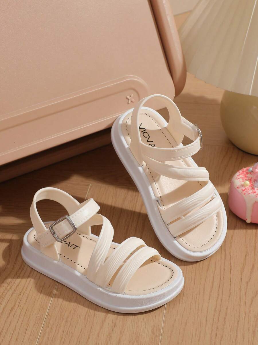 New Summer Korean Style Comfortable Girls Sandals - White - View 1
