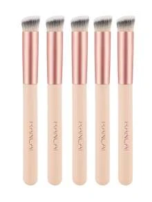 RANCAI 1/2/5 فرشاة تمويه مائلة، فرشاة أساس، أدوات مكياج قاعدة شفافة، فرشاة مكياج ناعمة الشعر، غير ماصة لكريم BB والبودرة والأساس - متعدد الألوان - مشاهدة 12