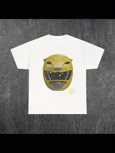 Camisetas Mighty Morphin Power Rangers, Camisetas Elegantes de Manga Corta para Hombres y Mujeres en Todas las Estaciones, 220g