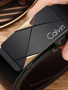 男士时尚休闲纹理自动扣皮带