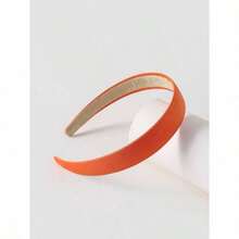 Solid Wide Headband Casual,Hairband,Hair Hoop Headbands ,Head Piece - 橘色 - 查看 2