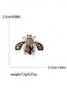 复古珐琅水钻蜜蜂胸针 - 时尚昆虫别针，男女通用，宴会服装配饰/朋友聚会徽章礼物 - 蜜蜂 - 查看 6