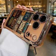 A Vintage Car License Plate Design Phone Case for  17 16 Pro Max 15 14 13 12 11 XS 17 Air Cover - Dorado - Ver 3