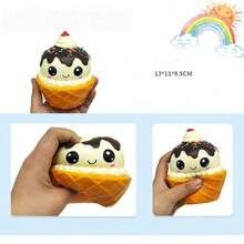 1PC Squishies Cake Snacks Slow Rising Squishes Toy For Kids Soft Cooky Sandwich Scented Stress Relief Realistic Food Cute Squeeze Squeeze Toy - Multicolor - View 14