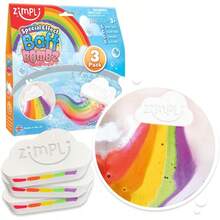 3 x bombas de baño de arco iris de nubes grandes de Zimpli bombas de baño de efectos especiales para niños regalo de cumpleaños perfecto para niños apto para veganos y libre de crueldadConveniente y duradero,Los favoritos de los niños - Multicolor - Ver 2
