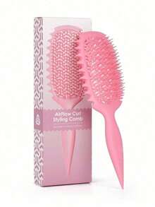 Hair brushes-EU 卷发造型梳套装，适用于卷发，蓬松提拉造型梳，干湿两用，卷发梳，可分束造型，减少毛躁和断裂，打造柔顺、亮泽、有弹性的卷发，尤其适合波浪卷和螺旋卷，也是一款方便的解结头发工具。 - 彩色 - 查看 19