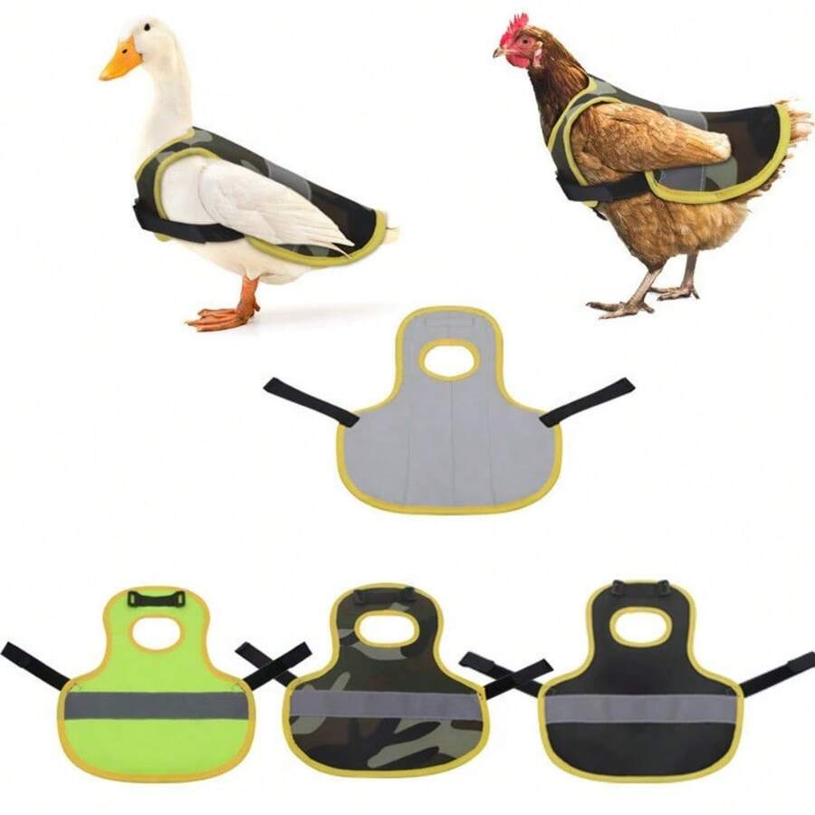 1件农场家禽反光安全背心，母鸡夜间防护涤纶鸡鸭鹅背心 - 多色 - 查看 1