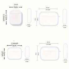 1pc Fashion White Flower Wireless Earphone Case Compatible With AirPods Pro 3/4, Pro 2/Pro/1/2/3, White Flower Keychain Pendant Transparent Protective Case - Shock-Proof Soft Thin Wireless Earphone Protective Case, Ideal Gift For Girlfriend - White Chrysanthemum - View 8