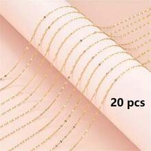 10/20pcs 304 Stainless Steel Necklace Chain With Lobster Clasp, Stainless Steel Color, Suitable For DIY Necklace Jewelry Making - Multicolor - View 15