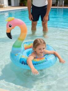 Flotador inflable en forma de flamenco para piscina, sillón de descanso acuático para exteriores, bote flotante divertido para la playa, suministros para fiestas en la playa - Multicolor - Ver 9